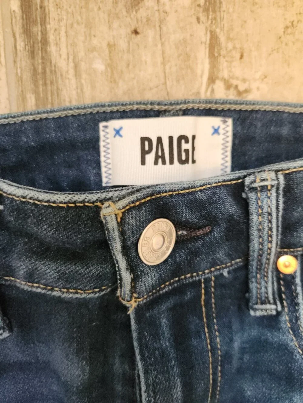 Paige Jeans Womens 26 Claudine Boot Cut High Rise Stretch Denim Raw Hem